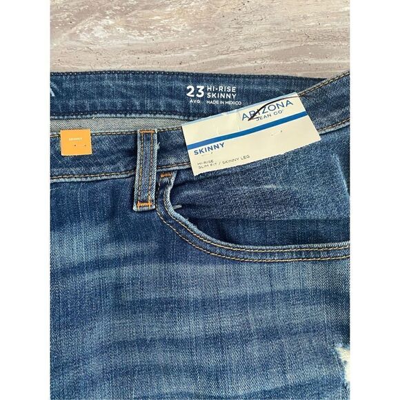 Arizona Hi-Rise Skinny Jeans Ankle Cropped Distressed Women’s Plus Size 23 - Picture 3 of 6